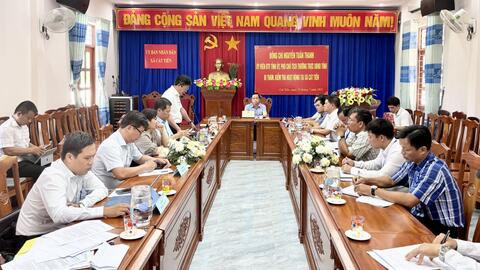 Phó Chủ tịch Thường trực UBND tỉnh Nguyễn Tuấn Thanh thăm, kiểm tra hoạt động sau sáp nhập tại xã Cát Tiến